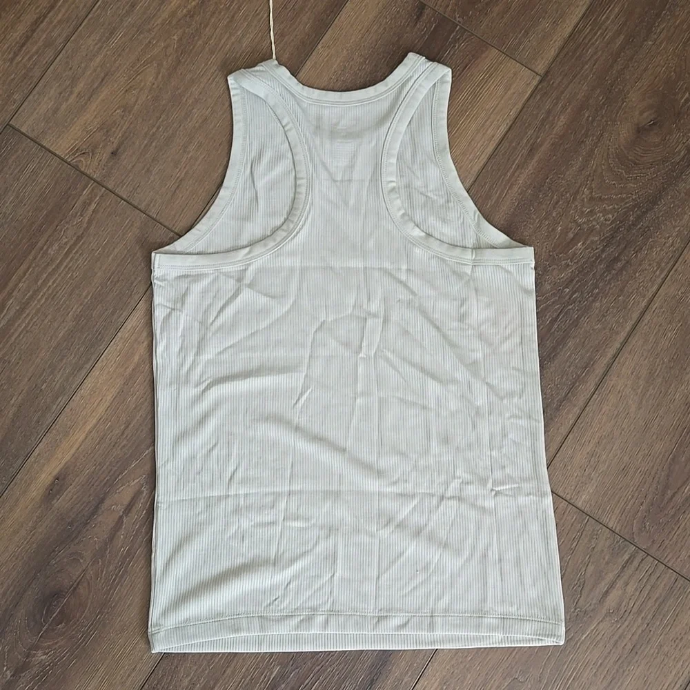 Kyte Womens Ribbed Racerback Tank M oat - Picture 3 of 4